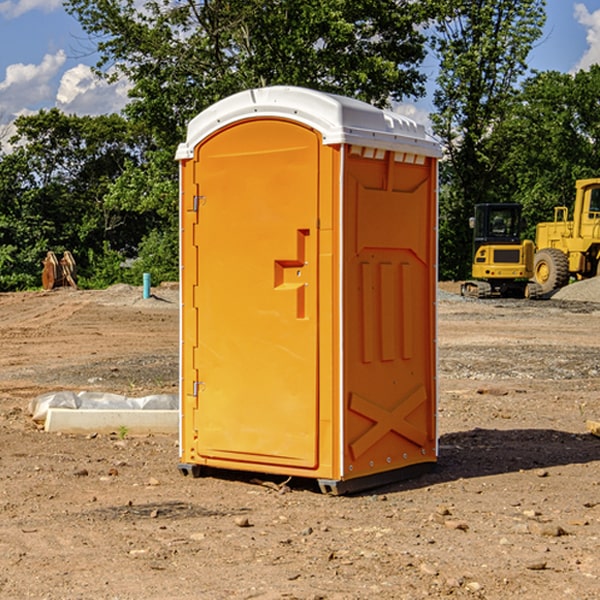 how often are the portable restrooms cleaned and serviced during a rental period in Jolivue VA